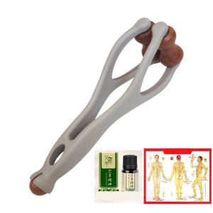 Solid Wood Finger Massager Hand Meridian Unblocking Finger Slimming Lengthening Finger Scraping Artifact Bian Stone Roller Massage Clip