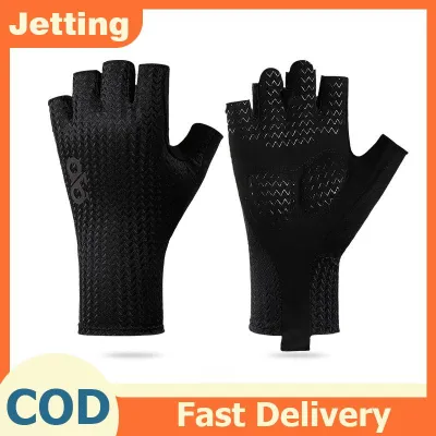 Jetting ถุงมือปั่นจักรยานครึ่งนิ้วระบายอากาศได้ดีสำหรับฤดูร้อนถุงมือปั่นจักรยานออกกำลังกายระบายอากาศได้กันลื่น