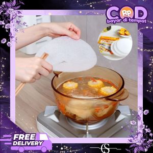 Kain Penyerap Minyak 12 Lembar Kertas Serap Minyak Gorengan Food Grade PP Non Woven 20 cm Diameter