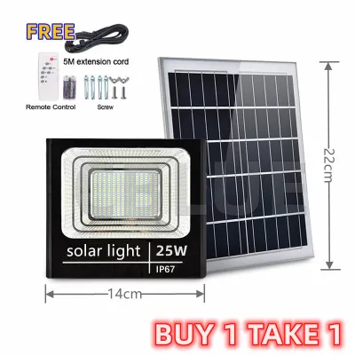 (BUY 1 TAKE 1)CBLUE Solar Light 5 Years Warranty LED Lamp Waterproof Outdoor Floodlight Panel Solar Lighting Led Spotlights Wall Garden