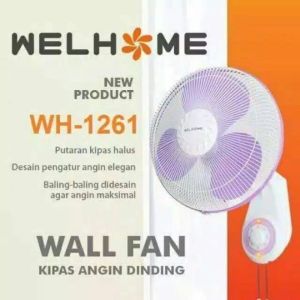 Kipas Angin dinding Welhome WH 1261 Ukuran 12in MJ Elektric