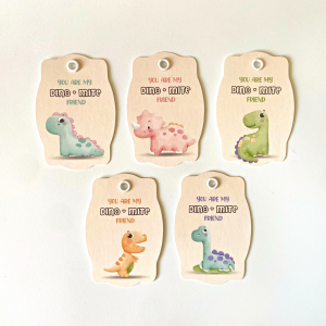 Hang Tag Ivory Dinosaurus