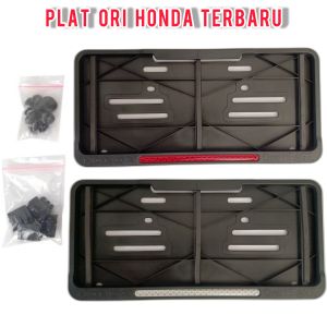 Dudukan Plat Nomor Motor / Cover Plat Nomor Motor Ori Honda Ori Ahm / Bingkai Plat List  Nomor Universal PROMO SEPASANG ( Depan Belakang)