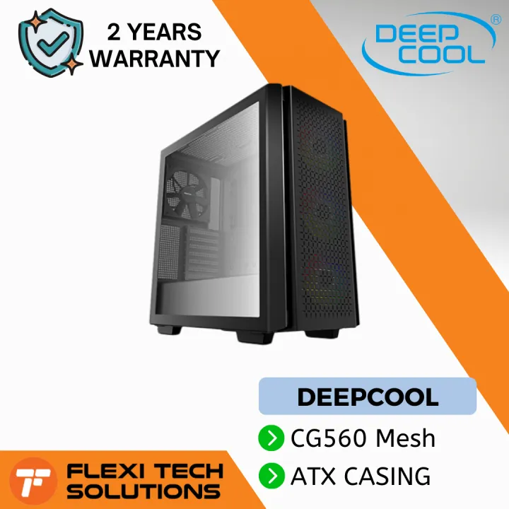 Casing Front Panel Flexi Tech DEEPCOOL CG560 ATX Casing Mesh Front Panel PC Desktop Mid ...