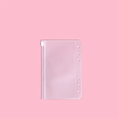 5/1Pcs A5/A6/A7 Clear PVC Waterproof Loose-leaf Bag Binder Zipper File Folder Pocket Refill Envelope 6 Hole Notebook Planner Accessories