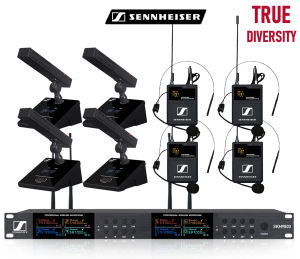 Sennheiser SKM9800 Professional Wireless Micrphone System 8-Channel Lavalier Desktop Conference Mics for Business Meeting