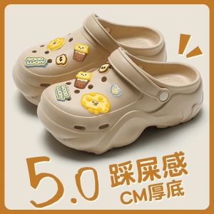 WomenS Summer Breathable Non-Slip Thick-Soled Eva Beach Clogs With Closed Toe For Outdoor Wear