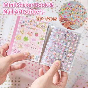 Mini Sticker Book with Cute Patterns Kids Journal Stickers Nail Art Stickers for Scrapbooking