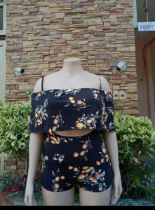 PLUS SIZE BOUTIQUE PH [DYOSA] TWO PIECE OFF SHOULDER SWIMSUIT