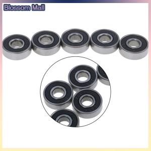 [Blossom] 5Pcs Black ABEC-7 608RS Skateboard Roller Sealed Ball Bearings 8x22x7mm