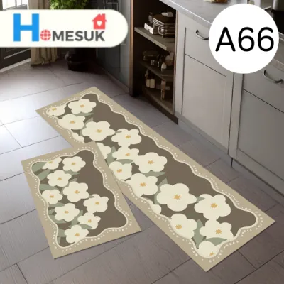 พรม3D ห้องครัวเซ็ตคู่มินิมอล (ไร้ขอบ) มี2ขนาด พรมขนสั้น พรมปูพื้น พรมปูพื้นในห้องครัว พรมเช็ดเท้า ซับน้ำได้ดี กันลื่น