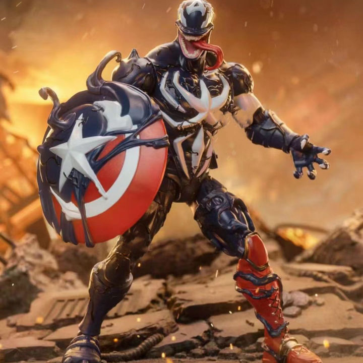 Hi Toy NEW ZD TOYS Venomized CaptainAmerica Black Panther Model