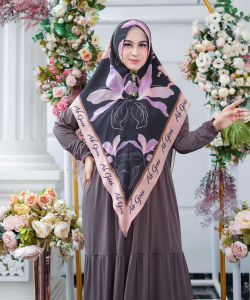 Hijub Printing Cantik Ariana By Ab Goes / Khimar Elegant Terbaru