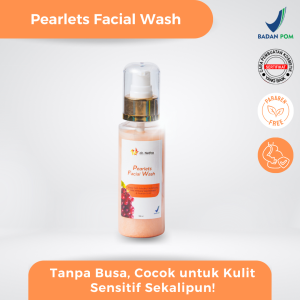 Pearlets Facial Wash Sensitive Skin dr. Netha dengan Brightening Agent untuk Kulit Wajah Cerah