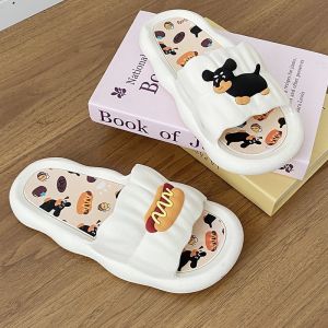 Dép Cao Su Đúc Hoạt Hình Chú Chó Hotdog Cute Dép Nhựa Quai Ngang Đế Êm Chân Chống Trơn Trượt