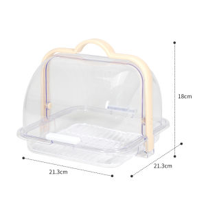 Mini Portable Sealed Bread Bowl Storage Box Cake Fresh Keeper Food Storage Container Acrylic Bread Manager Bakery Organizer