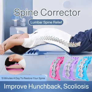 Lumbar Massager Back Stretcher Yoga Spine Correction Posture Corrector Waist Support Portable Outdoor Relaxation Stretching Relief of Soreness and Pain Hunchback