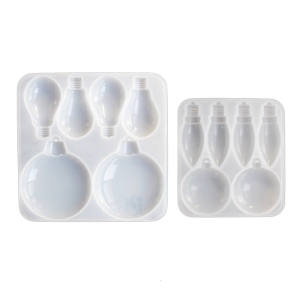 Silicone Christmas Ornament Mold Crafting Moulds Light Bulb Resin Decorations Suitable for Enthusiasts and Home Decors