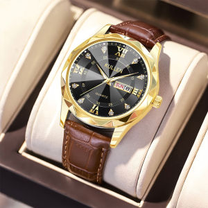 [100% Original] Brand Calendar Trend Business Fully Automatic Quartz Watch Mens Luminous Waterproof Fine Steel Belt Butterfly Buckle