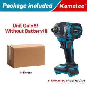 KAMOLEE Impact Wrench Brushless 1200N.M 21V Li-Ion Cordless untuk Motor dan Mobil