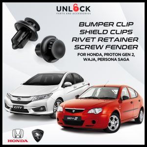 1pcs Bumper Clip Shield Clips Rivet Retainer Screw Fender HONDA FENDER Proton Gen 2 Waja Persona Saga Automobile Car Accessories Aksesori Kereta