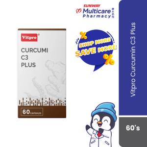 Vitpro Curcumi C3 Plus 60’s | Joint Pain Relief Anti-Inflammation & Immunity Support