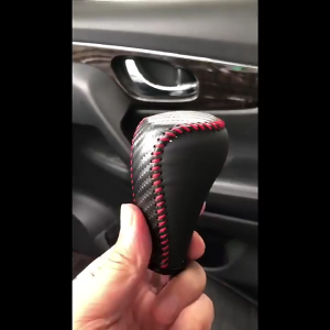 Car Leather Head Shifts Knob Protections Cover for 2014-2019 AT Gear Shifts Collars Protective Case Covers