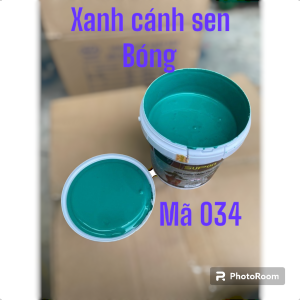(GIÁ XƯỞNG) Sơn màu XANH CÁNH SEN BÓNG Sơn chậu cảnh chuyên dụng ngoại thất (Kháng kiềm sơn gốc nước hệ sơn BÓNG)