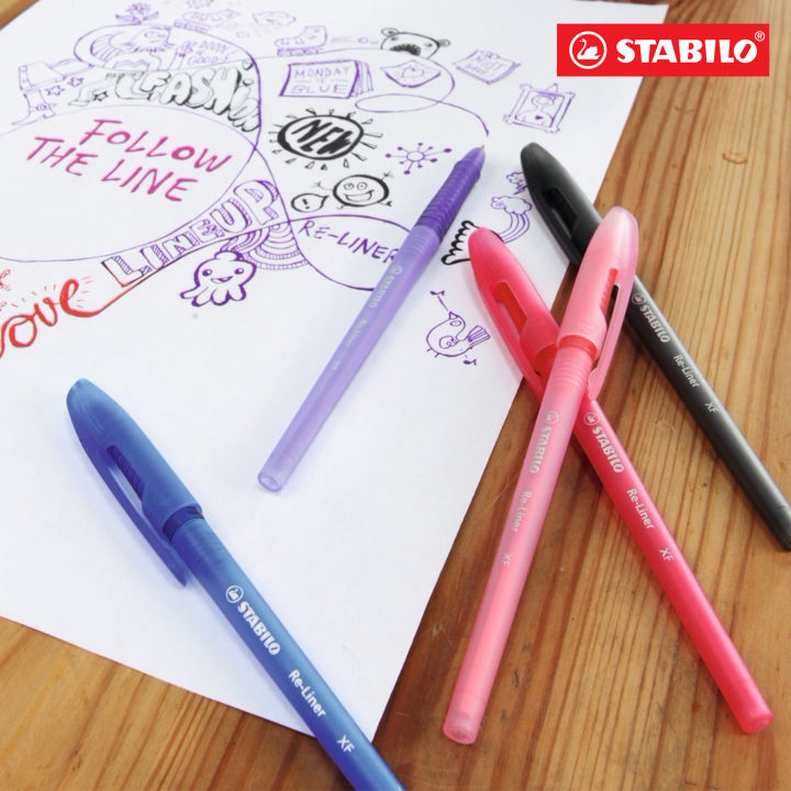 STABILO Re-Liner Ballpoint Pen Ballpen Black Ink Pastel Body Pen