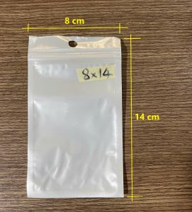 SET 20 túi zip trắng 1 mặt trong kích thước 18cm x 26cm 16cm x 24cm 8cm x 14cm