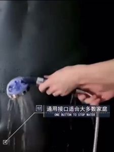 Negative Ions Bathroom Handheld Water Saving With Filters