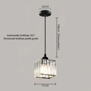 Lampu Hias Gantung Kristal Minimalis Lampu Gantung Ruang Tamu Lampu Ceiling Kamar Tidur
