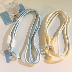 ESH63 Hanging Rope Mobile Phone Lanyard Detachable Star Crossbody Phone Strap Multifuctional Long Phone Neck Straps Outdoor Travel