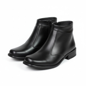 Lika Shoes Vena - Sepatu Boots Zipper High Wanita Formal Dinas Guru Pns Pdh Kerja Kantoran Hak 3 Cm Kulit Ready Size Jumbo