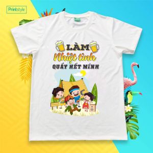 áo thun hội nhóm - áo lớp - áo team building mẫu ĂN CHƠI PHẢI CÓ ĐỒNG BỌN chất cotton mềm mịn đủ size