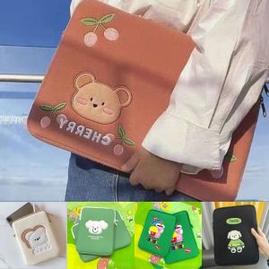 MILDGLOW 11 Inch Tablet Sleeve Bag Soft Plush Cartoon Laptop Bag Portable Protective Tablet Case Cover for iPad Air/Samsung/Xiaomi