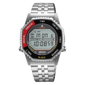 SEIKO SMGG19P1 Rotocall Reissue Digital Quartz Black and Red