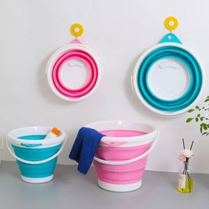 Ember Lipat Portable Plastik silikon 5L 10L Serbaguna Water Bucket Foldable Collapsible Baskom Travel Multifungsi
