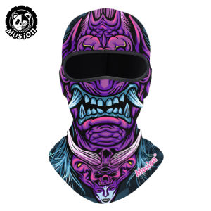 Musion โม่ง เต็มใบหน้ากาก Balaclava ออกแบบหมวกกันนิรภัย Liner ป้องกันหงื่อหายใจ Topeng Muka สำหรับการขี่จักรยานยนต์กลางแจ้ง การขี่จักรยาน