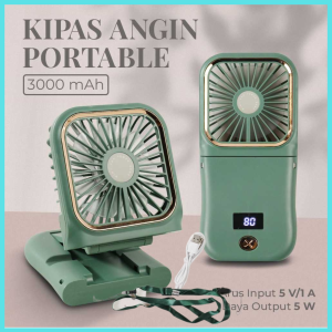 COD Livews Kipas Angin Portable Smartphone Holder Powerbank 3000mAh F3 / kipas angin portable mini genggam estetik buat dimobil ful besi / kipas anging multi fungsi / kipas angin darurat temana kerja / kipas angin portable murah berkualitas