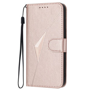 Cute 3D Triangle Flip Case for Xiaomi 15 14 14T 13 13T 12T 11T Pro Lite Leather Wallet Case Creative Line Embossed Phone Cover