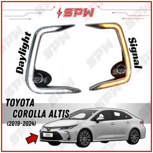 Toyota Corolla Altis 2019-2024 Daylight DRL Foglamp LED Cover Foglight Spotlight Turn Signal Fog Lamp Light Spot Light 2019 2020 2021 2022 2023 2024