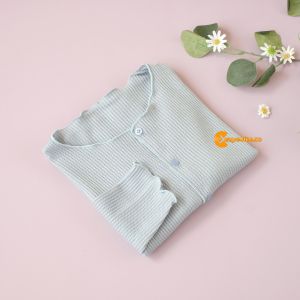 Expedite.co-Cardigan Crop Top Wanita Korean Style Outer Cardigan Waffle Rajut Premium Lengan Panjang