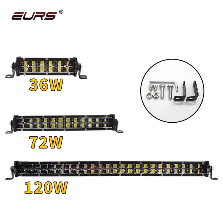 Car Light Bar Double Row 6D Lens LED Spotlights Headlights Offroad For