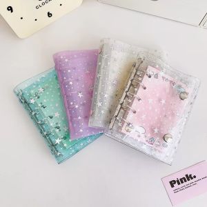 MIRELINA Transparent Loose Leaf Card Album Y2k Fashion Sparkling M5 Stars Photo Storage Card Holder Loose Leaf Design Photo Storage Diary Book For Cute Girl Idol