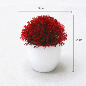QSPT41 Pot Tanaman Hias Bunga Hias Plastik Ornamen Pot Bonsai Artificial Flower Decoration