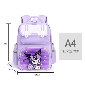 Kuromi schoolbag waterproof childrens backpack large-capacity simple childrens schoolbag for girls