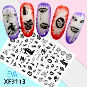 Nail Sticker Dán Móng Tay 3D Dạng Decal Trang Trí Lễ Hội Ma Quỷ Halloween Hình Đầu Lâu XF3116