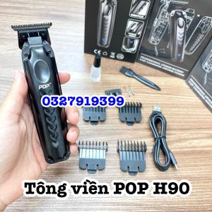 POP Tông viền POP H90 cao cấp - công suất 7000 vòng động cơ không chổi than lưỡi thép DLC pin lithium 2000mAh thiết kế hiện đại bảo hành 3 tháng