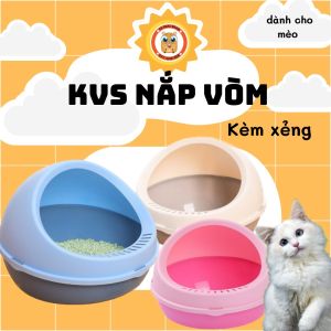 khay vệ sinh nắp vòm kèm xẻng dành cho mèo - T3 PETS SHOP